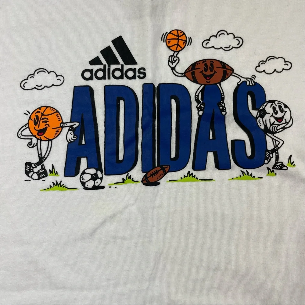Adidas two-piece matching set short sleeve top and shorts with logo - Picture 3 of 5